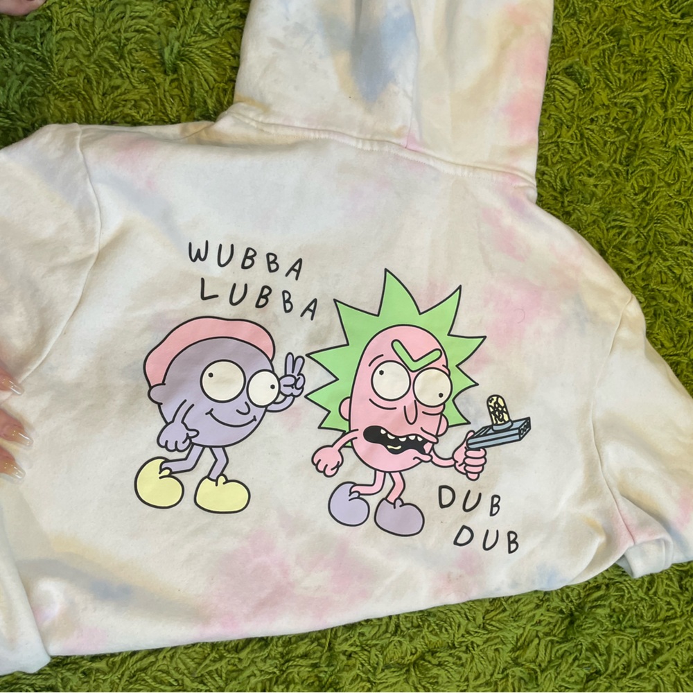 rick and morty tie dye cotton heavyweight sweatshirt - Picture 7 of 7